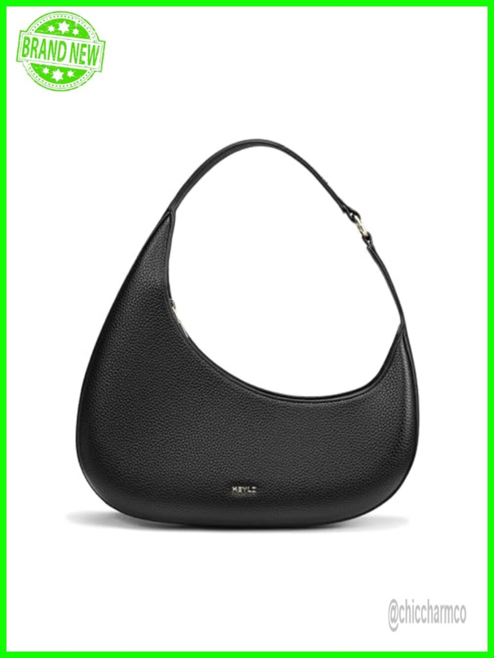 Hobo Shoulder Bag PU Leather Zipper Closure Lightweight Clutches for Women